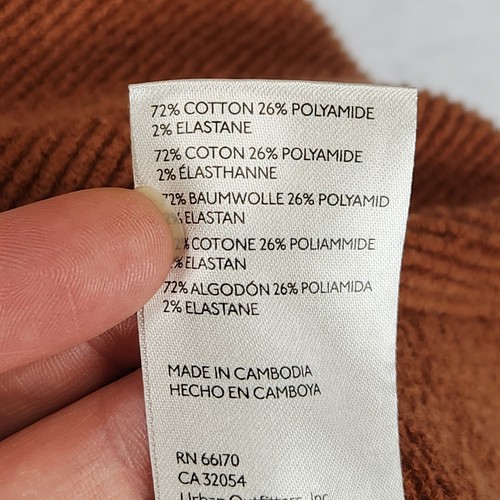 Free People Sweater Womens XS Orange Ottoman Slouchy Tunic Ribbed Cowl Neck - Picture 10 of 13