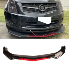 For Cadillac ATS XTS CTS SRX Front Bumper Lip Spoiler Splitter Glossy Black Red