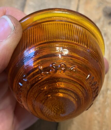 LUCAS L594 Amber GLASS INDICATOR LENS Classic Mini Series 1 Land Rover Etc Used - Picture 6 of 7