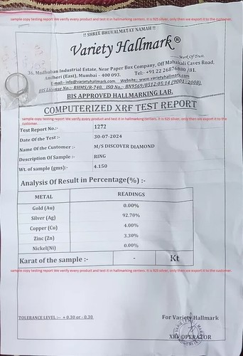 GRA-zertifizierter 2,95 kt Radiant Cut Moissanit Solitär Ring 14 K Weißgold vergoldet - Bild 4 von 7