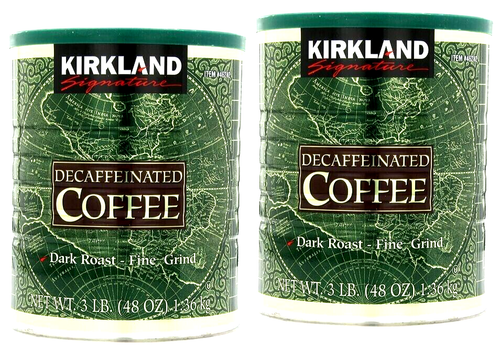 2 Packs Kirkland Signature Decaffeinated Coffee Dark Roast 3 LB Each, Total 6 LB - 第 1/3 張圖片