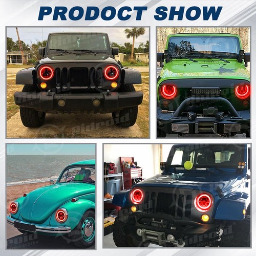 2007-2018 For Jeep Wrangler JK JKU Combo Led Halo Headlight Tail Fog Turn Lights - Picture 21 of 24