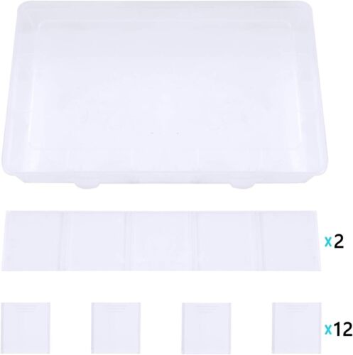 Gospire 15 Large Grids Clear Plastic Jewelry Box Organizer Storage Container wit - Picture 3 of 8