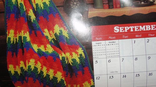 1999 NEEDLECRAFT SHOP AFGHAN CALENDAR PATTERN BOOKLET - Picture 12 of 17