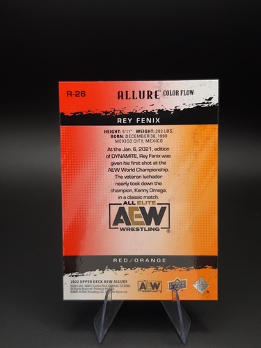 Rey Fenix 2022 AEW Allure Wrestling Color Flow Red/Orange #R-26 - Picture 2 of 2