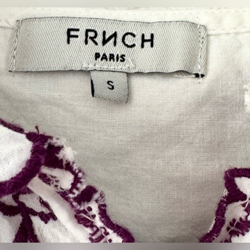 FRNCH luftige Langarm bestickte Damen Bluse Gr. Small " - Bild 4 von 4