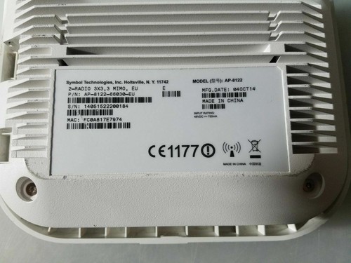 SYMBOL AP8122: INDOOR 802.11N AP, INT ANT EU Domain AP-8122-66030-EU UR - Bild 2 von 2