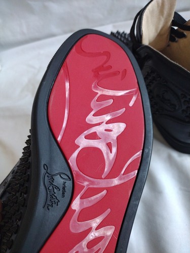 Christian Louboutin schwarze Leder Spike Hi Top Sneaker Gr. 40 sehr guter Zustand braucht Spitze - Bild 7 von 13