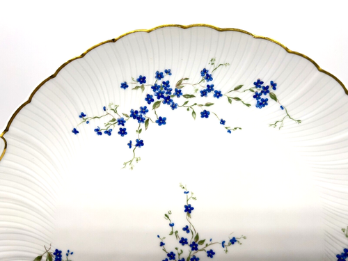 Bernardaud Limoges France Myosotis Open Handled 12" Cake Plate - Picture 6 of 9