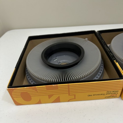 Vintage Kodak Carousel Transvue 140 and 80 Slide Trays in Original Box Set of 2 - Picture 7 of 9