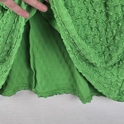 $69 Calessa Plus 1X Kelly Green Tunic Top Textured Stretch Knit Bell Sleeves NEW - Picture 8 of 17