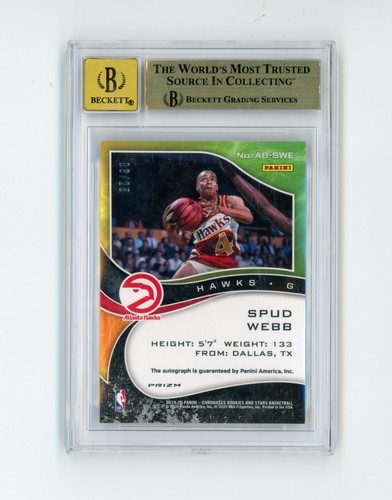 2019-20 Chronicles Rookie & Stars Spud Webb Airborne Auto /25 BGS 9.5/10 (D) - Picture 2 of 2