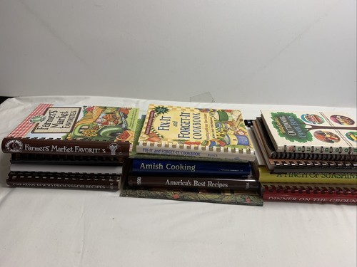 Spiral Hometown Cookbooks Lot Of 16  Intake Church Community Regional Recipes - Picture 3 of 17