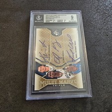 2009-10 SP Game Used Multi Marks Triple Auto Kevin Love Westbrook BGS 9