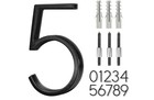 5 Inch Stainless Steel Floating House Number, Metal Modern House Numbers