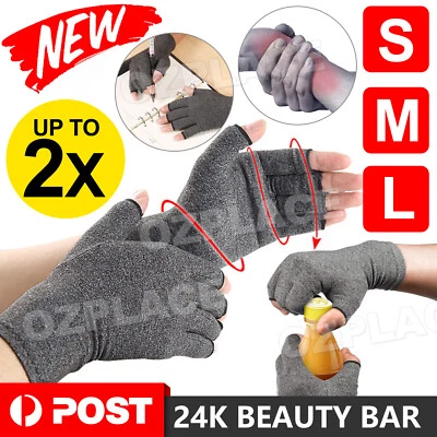 Arthritis Gloves Compression Joint Finger Hand Wrist Support Brace Pain Relief - image 1 of 4