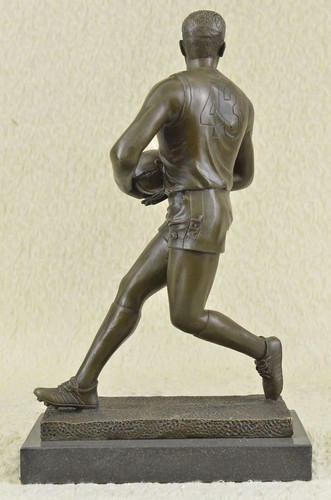 Echt Bronze Sport Rugby WM Australischer Spieler Skulptur Kunstwerk Figur - Bild 3 von 5