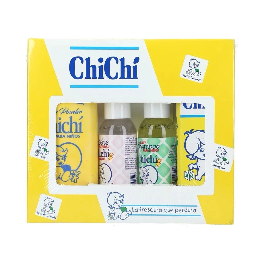 Chichi Kit (Baby Cologne 8oz + Baby Powder 8oz + Baby Oil 4oz + Baby Shampoo 4oz
Opens in a new wind