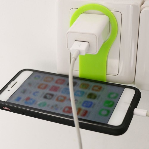 Mobile Phone Home Wall Charger Holder Charging Stand Phone Bracket Hanging - Picture 5 of 11