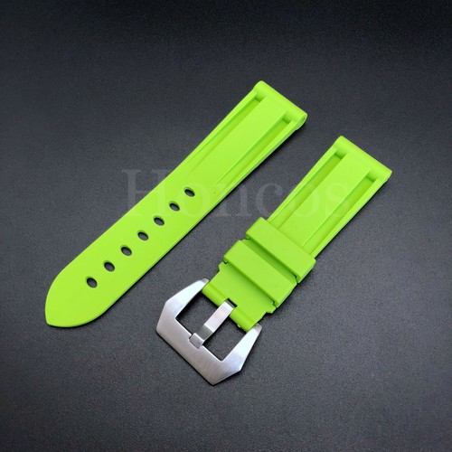 22 24 26MM Soft Rubber Black Sport Diver Watch Band Strap Fits For Panerai PAM - Picture 131 of 143