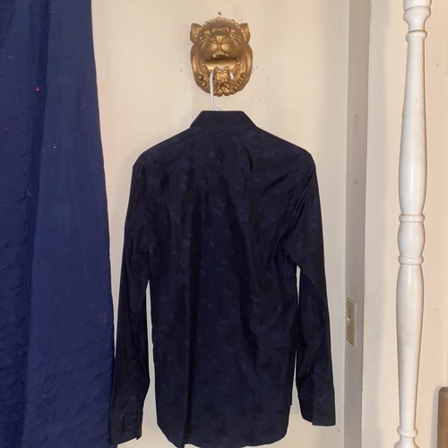 $300.00 Kenzo Men's Navy Bamboo Tiger Shirt Size US 38 Small - Picture 7 of 8