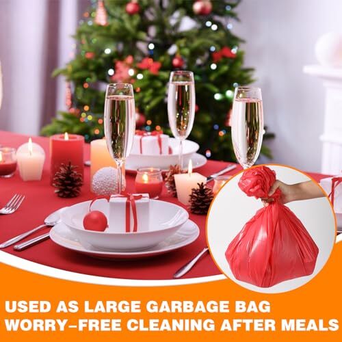 12 Pack Plastic Table Cloths Disposable,54 x 108 Inches Plastic Table 12P Red - Picture 3 of 6