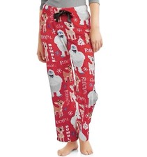 NEW Rudolph Pajama Pants Lounge SOFT FLEECE Women  s sz XL 16-18 Clarice Bumble