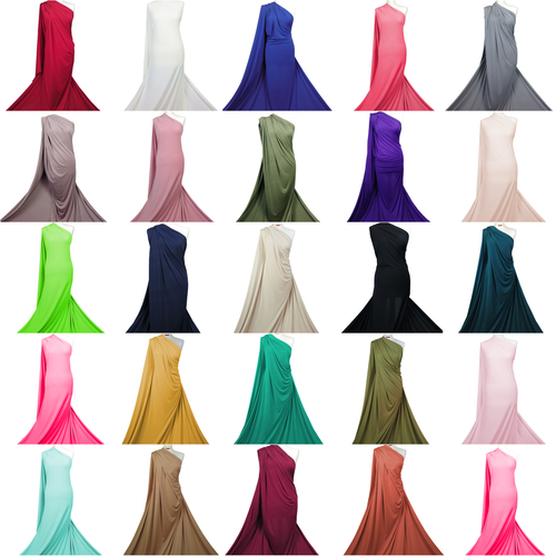 Tessuto Jersey Soft Touch 4 Vie Stretch Poliestere Elastan Materiale per Dressing - Foto 2 di 94