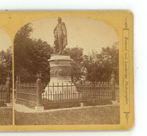 Commodore Perry Monument Tuoro Park Newport RI French Stereoview - Bild 1 von 3