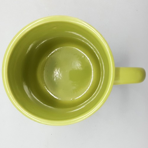 Taza de café verde y marrón aguacate MCM, árboles y casas, pegatina dorada UCGC, Japón - Imagen 7 de 12
