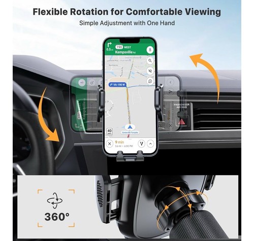 Miracase Phone Holders for Your Car with Metal Hook Clip, Air Vent - Photo 4 sur 6