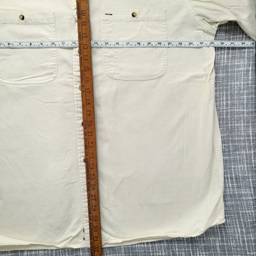 Vintage Sears Rehbock Jeanshemd Herren robuste Jacke Gewicht elfenbein beige Größe XLT - Bild 4 von 9