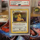 1999 POKEMON FOSSIL 1ST EDITION #4 DRAGONITE-HOLO PSA 8 💎