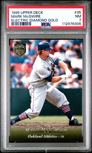 1995 UPPER DECK ELECTRIC DIAMOND GOLD #35 MARK MCGWIRE PSA 7