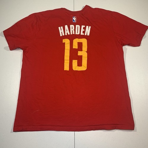 Houston Rockets NBA Mens Red Adidas James Harden Jersey Shirt Size Large - Picture 6 of 7