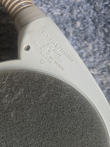 GENERAL ELECTRIC HD-21 PORTABLE Deluxe HAIR DRYER Bouffant Bonnet Vintage WORKS! - Picture 11 of 12