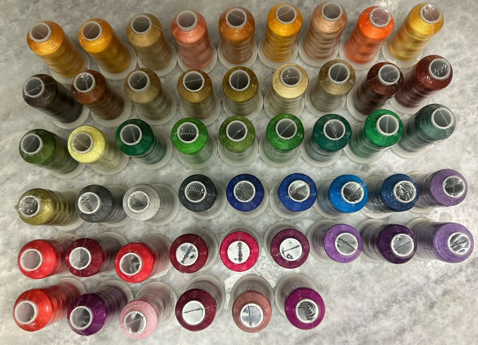 Machine Thread Lot Of 51 Spools-1100 Yards Each-40wt-polyest
