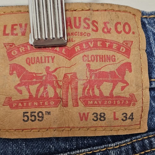 Jeans Levi's 559 relaxed denim dritto Levis nuovo taglia 38 x 34 uomo con etichette - Foto 9 di 12