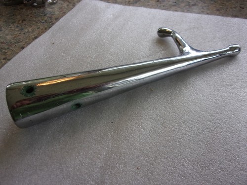 Vintage Wilcox Crittenden polished Nickel Chrome Bronze Boat hook 9-1/2" Long - Bild 7 von 7