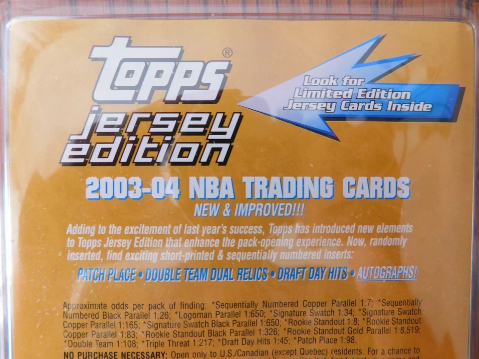 2003-04 Topps Basketball Jersey Edition Factory Sealed Blister Pack LeBron RC? - Image 4 of 4