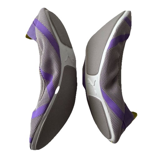 Puma Mujer Axel Ballet Pisos Talla 7 Gris Púrpura Malla 35572503 Nuevo Ligero - Imagen 7 de 12
