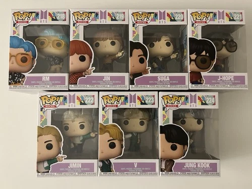 Funko Pop! Rocks BTS Dynamite #218-224 Set of 7 COMPLETE