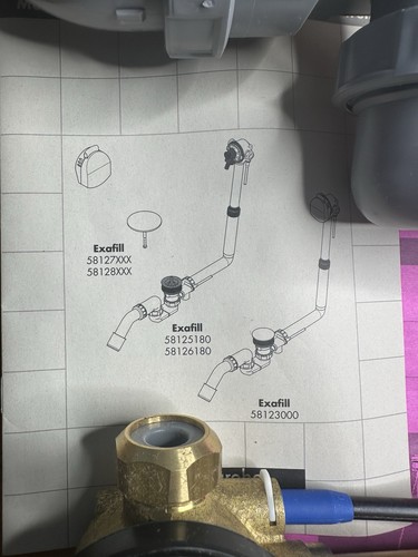 Hansgrohe Exafill Wanneneinfüll-, Ab- und Überlaufgarnitur für Standardwanne 58125180 - Bild 3 von 9