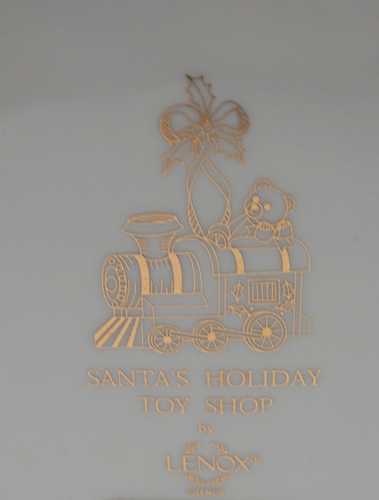 Vintage Lenox Weihnachten Keksdose SANTA WORKBENCH mit Originalkarton schöne Details - Bild 14 von 24