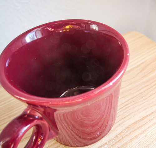 Fiesta Homer Laughlin Red O-Ring Handle Coffee Cup Mug Fiestaware - Picture 3 of 4