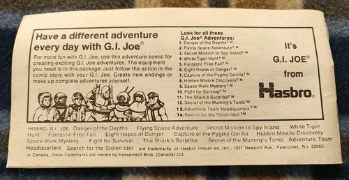 Vintage 1970s The G.I. JOE Adventure Team Secret of the Stolen Idol Mini Comic - Picture 2 of 2