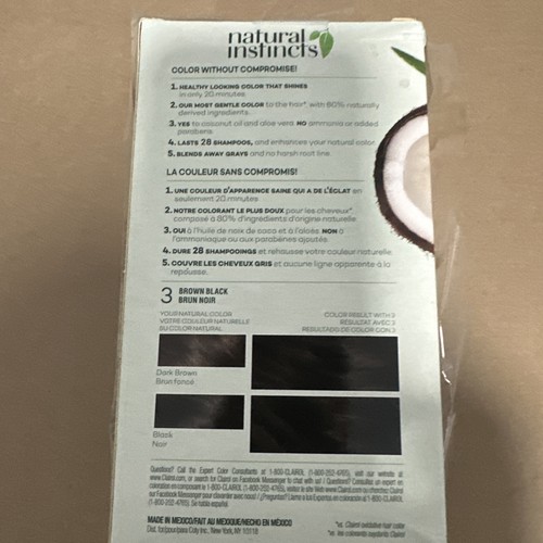 Clairol Natural Instincts 3 Brown Black - Picture 3 of 4