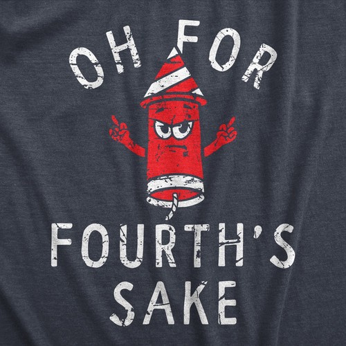 Womens Oh For Fourths Sake T Shirt Funny Fourth Of July Fireworks Joke Tee For - Picture 2 of 7