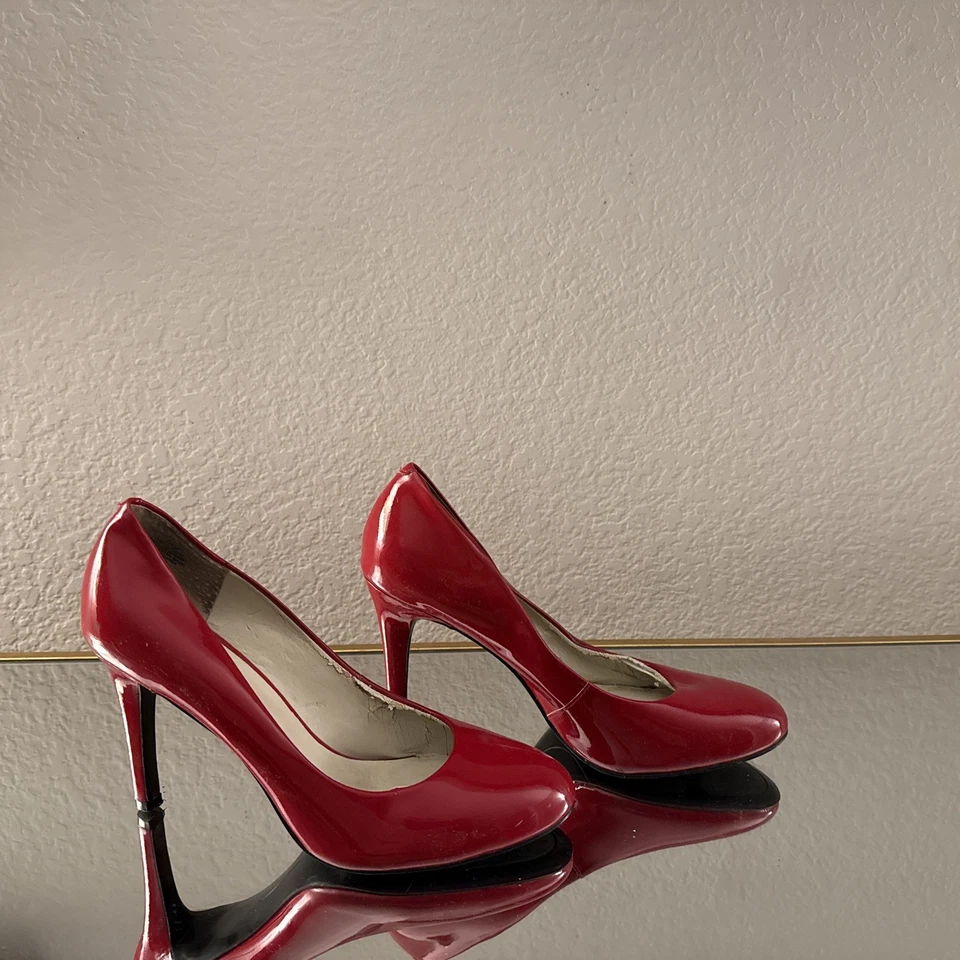 Nine West женщин Stiletto платье насосы туфли размер 7,5 HOT красный! - Изображение 3 из 4