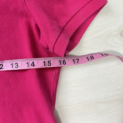 Burberry Girls Collared Check Polo Shirt Size L Youth Hot Pink Stretch - Picture 7 of 12